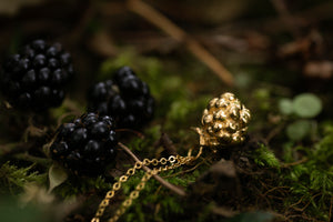 18k Gold Vermeil Blackberry pendant ~ For Healing, Protection & Resilience