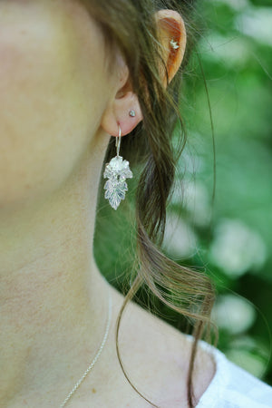 Hawthorne blossom bower earrings ~ Sterling Silver