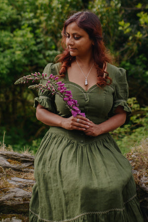 Hand-sculpted Foxglove pendant ~ Herb of the fairy women