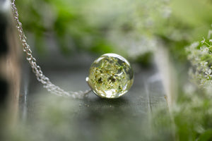 Sterling silver Queen Annes lace pendant