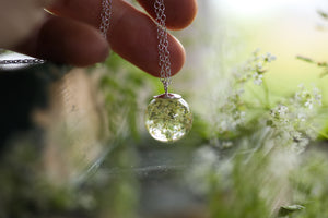 Sterling silver Queen Annes lace pendant