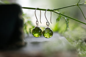 Green Irish moss drop earrings