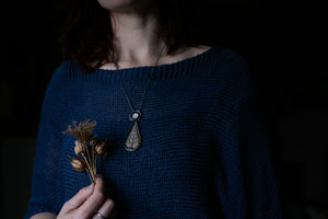 OOAK Nettle and Moonstone shadowbox locket