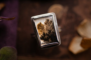 Rockpool rings with Dendritic agate