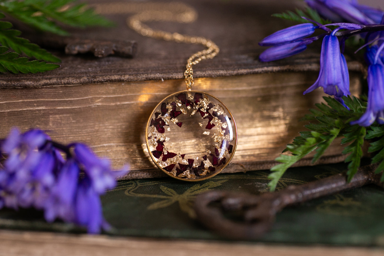 Custom resin botanical pendant ~ made with your own flowers