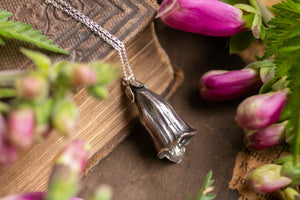Hand-sculpted Foxglove pendant ~ Herb of the fairy women