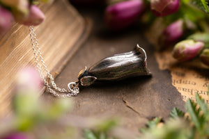 Hand-sculpted Foxglove pendant ~ Herb of the fairy women