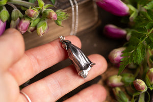 Hand-sculpted Foxglove pendant ~ Herb of the fairy women
