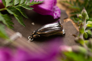 Hand-sculpted Foxglove pendant ~ Herb of the fairy women