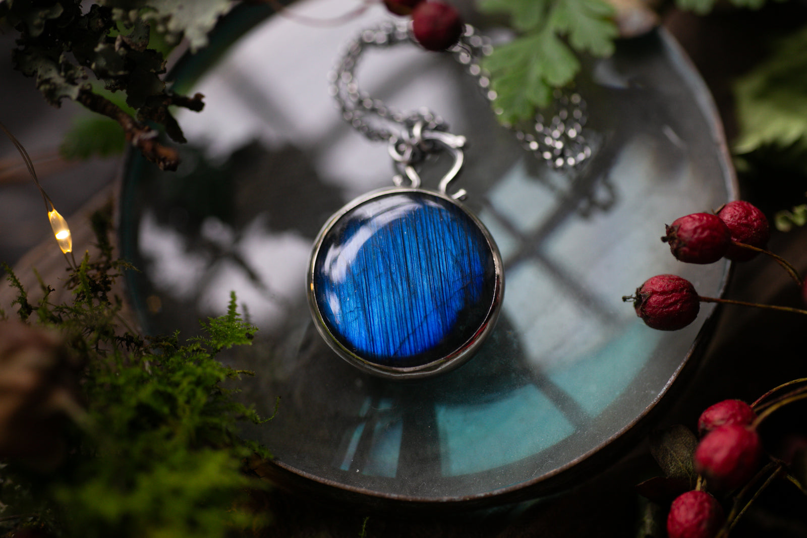 OOAK Labradorite Forest amulet