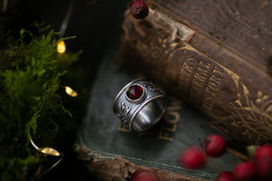 Chunky Rhodolite Garnet ring