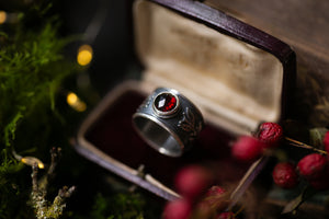 Chunky Rhodolite Garnet ring