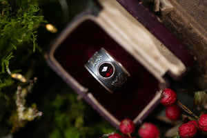 Chunky Rhodolite Garnet ring