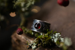 Chunky Rhodolite Garnet ring