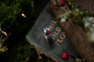 Rhodolite Garnet hedgerow ring
