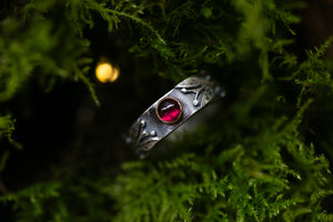 Rhodolite Garnet hedgerow ring
