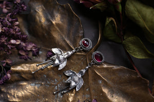 Fuchsia and Rhodolite Garnet earrings