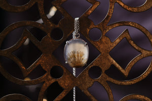 Claw set Dendritic agate pendant #7