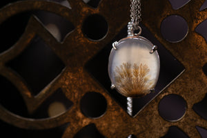 Claw set Dendritic agate pendant #7