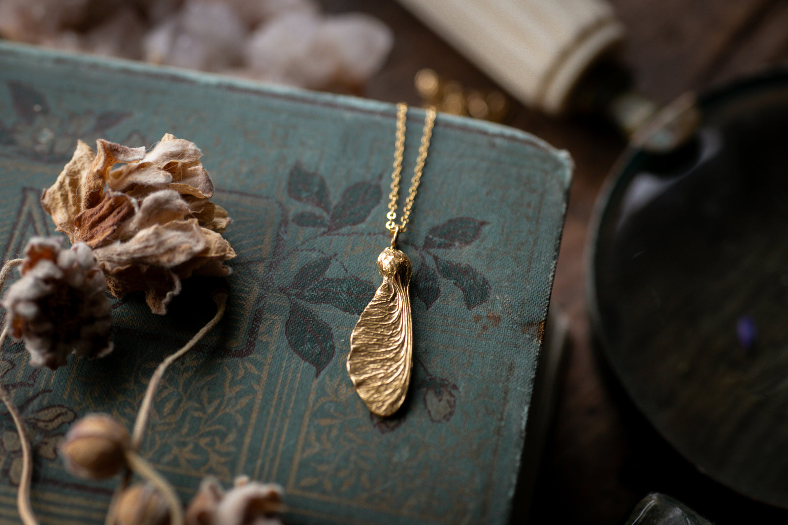 Gold Vermeil Sycamore seed  ~Curiosity, Playfulness & Wonder