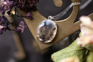 Claw set Dendritic agate pendant #4