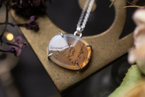 Claw set Dendritic agate pendant #2