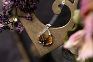 Claw set Dendritic agate pendant #5