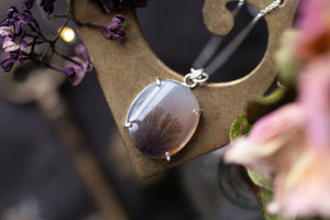 Claw set Dendritic agate pendant #7