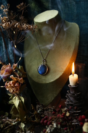 OOAK Labradorite Forest amulet