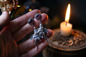 Fuchsia and Rhodolite Garnet earrings
