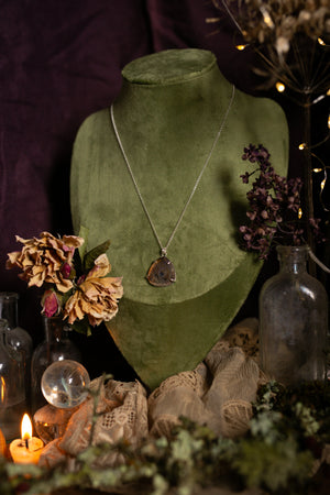 Claw set Dendritic agate pendant #6