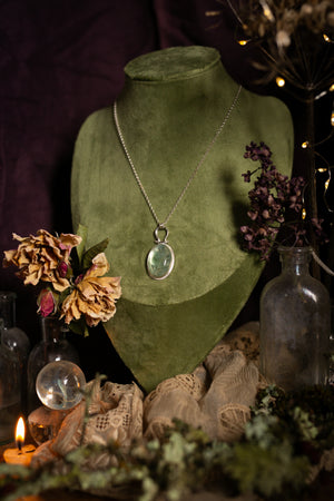 OOAK Prehnite & Sapling pendant