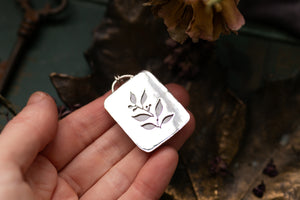 OOAK Prehnite pendant with leaf design