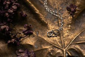 OOAK Prehnite pendant with leaf design