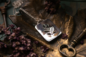 OOAK Prehnite pendant with leaf design