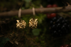 Gold Vermeil Blackberry earrings ~ for Healing,  Protection & Resilience