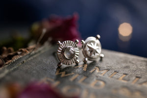 Labradorite & North star stud earrings