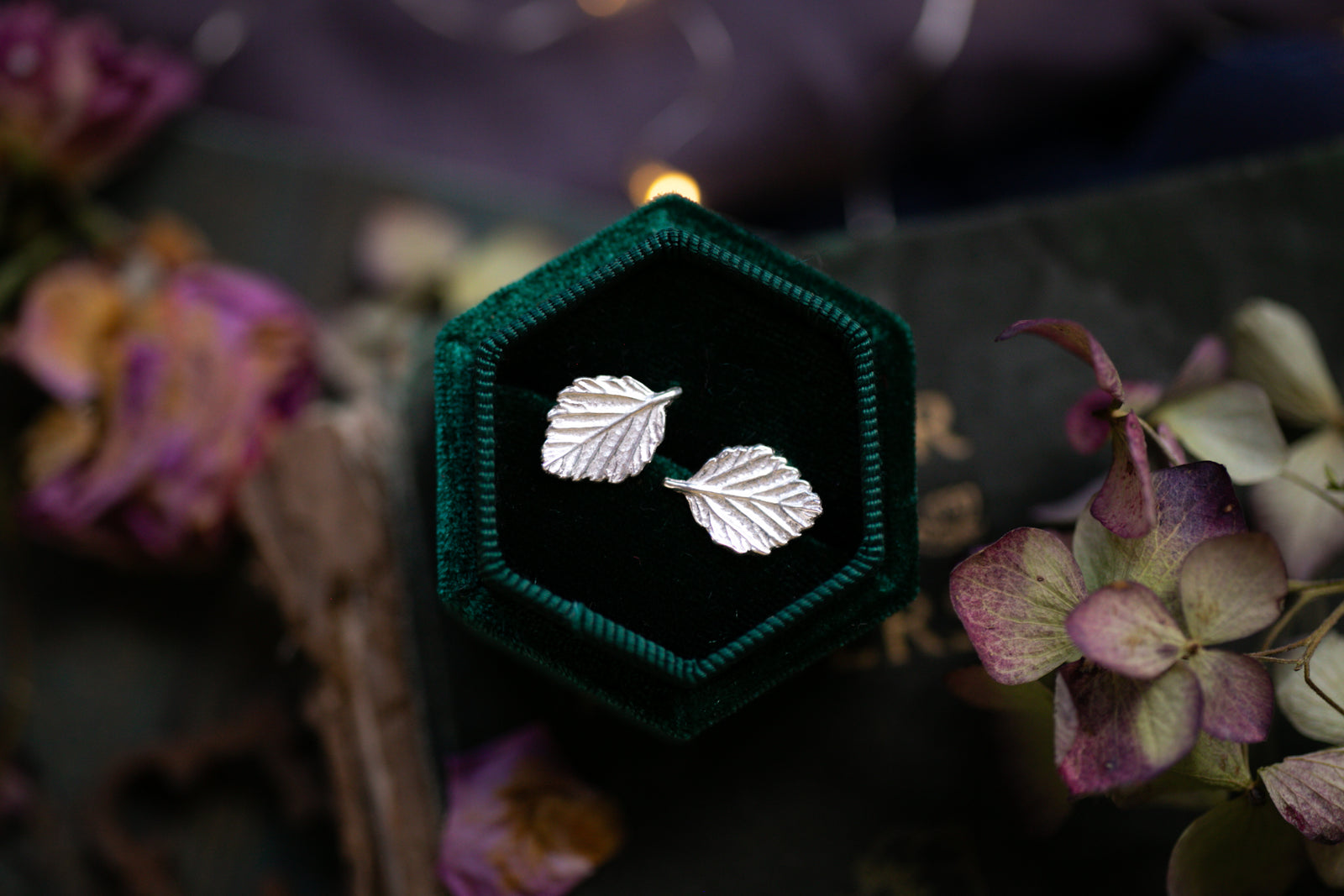 Birch leaf stud earrings ~ Growth & Transformation