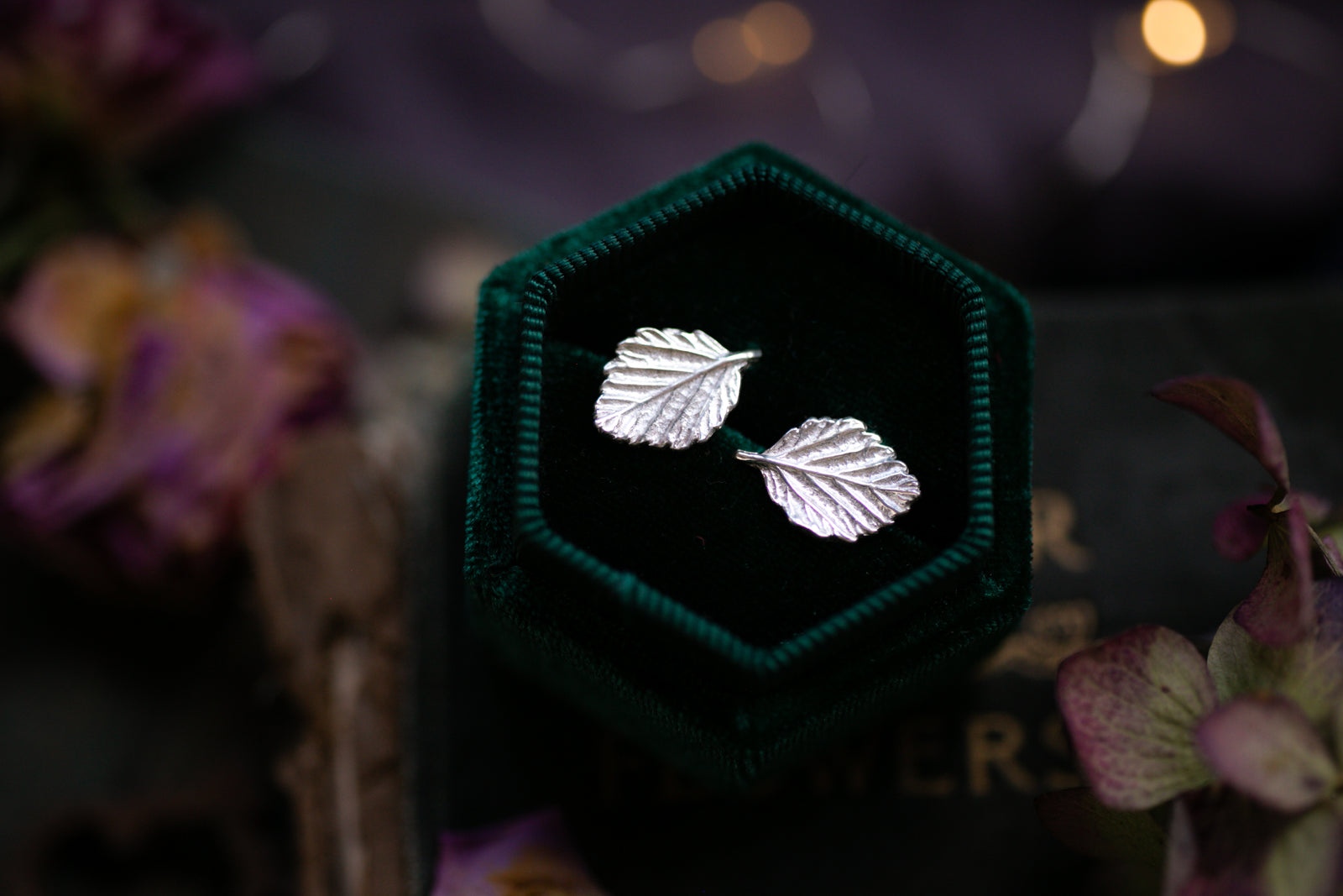 Birch leaf stud earrings ~ Growth & Transformation