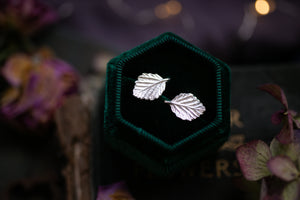 Birch leaf stud earrings ~ Growth & Transformation