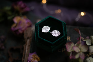 Birch leaf stud earrings ~ Growth & Transformation