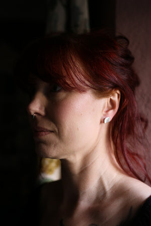 Birch leaf stud earrings ~ Growth & Transformation