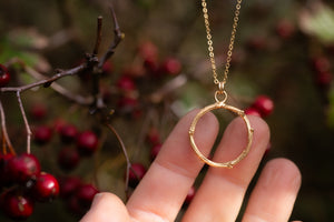 Gold Hawthorn infinity pendant ~ For Hope & New Beginnings