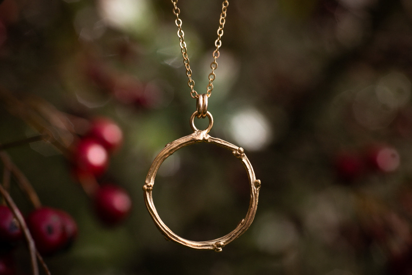 Gold Hawthorne infinity pendant ~ For Hope & New Beginnings
