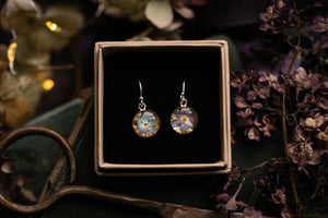 Forget me not drop earrings