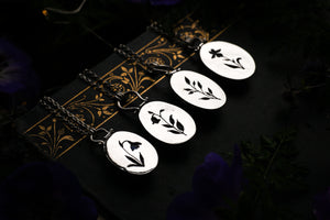 OOAK Moonstone & Snowdrop pendant