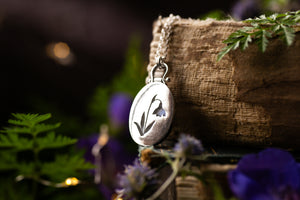 OOAK Moonstone & Snowdrop pendant