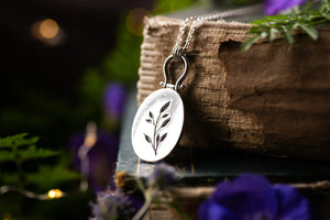 OOAK Prehnite & Sapling pendant