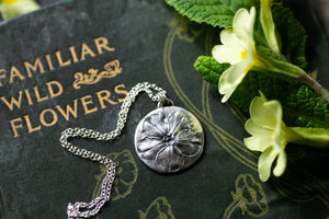 Primrose pendant in Sterling silver ~ Happiness & Contentment