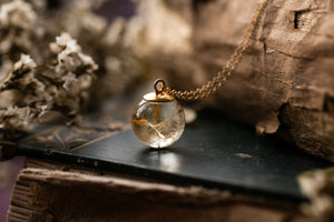Gold Vermeil dandelion wish pendant
